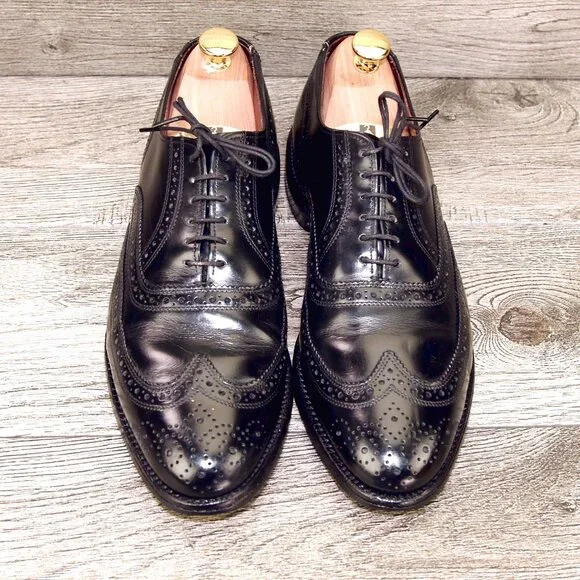 Allen Edmonds LLOYD Wingtip Oxford 8 D Black * add $15 new  display picture 2